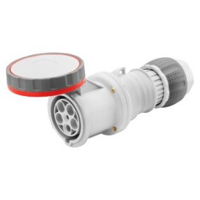 BASE MÓVIL RECTA HP - IP66/IP67/IP68/IP69 - 3P+N+T 125A 440-460V 60HZ - ROJO - 11H - APRIETE INDIRECTO
