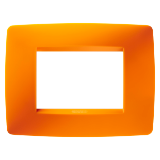 PLACA ONE - EN TECNOPOLÍMERO - 3 MÓDULOS - NARANJA ÓPALO - CHORUS