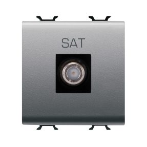 priză tv coaxială, ecranare clasa a - conector f mamă - direct - 2 modul - titan - chorusmart