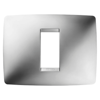 PLACA ONE - EN TECNOPOLÍMERO METALIZADO - 1 MÓDULO - CROMO - CHORUS