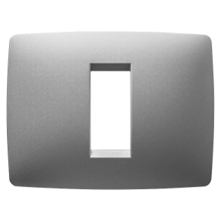 PLACA ONE - EN TECNOPOLÍMERO BARNIZADO - 1 MÓDULO - TITANIO - CHORUS