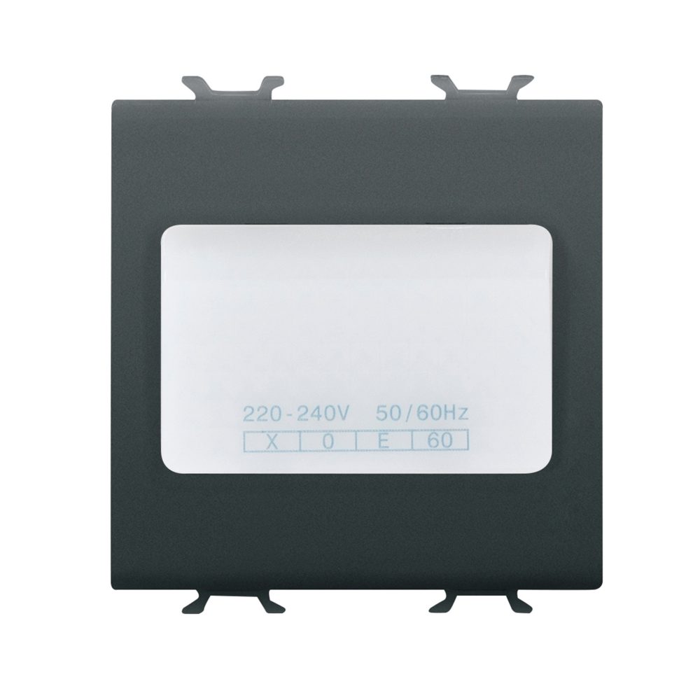  lámpara autónoma de emergencia - 230vca 50/60hz 1h - 2 módulos - negro satinado - chorusmart