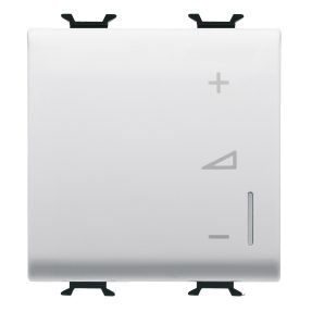 universal electronic regulator - push-button - 230v ac 50/60hz - 2 modules - glossy white - chorusmart