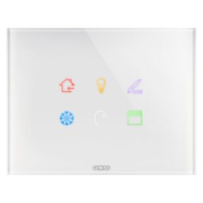 ice touch knx-abdeckrahmen - glas - 6 touchbereiche - weiss - chorusmart