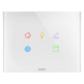 ICE TOUCH PLATE KNX - IN GLASS - 6 TOUCH AREAS - WHITE - CHORUSMART