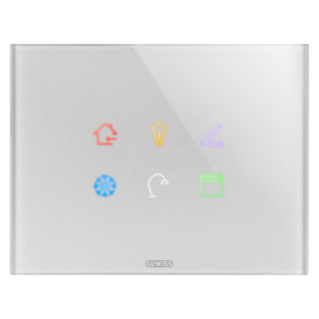 ICE TOUCH KNX ABDECKRAHMEN  - GLAS - 6 TOUCHBEREICHE - TITAN - CHORUS