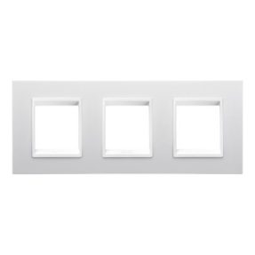 PLACA LUX INTERNATIONAL - TECNOPOLÍMERO - 2+2+2 MÓDULOS HORIZONTAL - BLANCO MONOCROMO - CHORUSMART