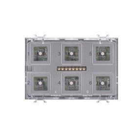 touch push-button panel module - knx - 6 channels - with interchangeable symbols - 3 modules - chorusmart