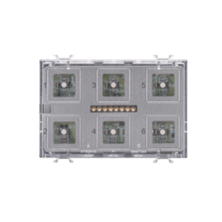 TOUCH PUSH-BUTTON PANEL MODULE - KNX - 6 CHANNELS - WITH INTERCHANGEABLE SYMBOLS - 3 MODULES - CHORUS