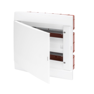 DECORATIVE ENCLOSURES PRE-ARRANGED FOR HOUSING TERMINAL BLOCKS - BLANK DOOR - WHITE - 24 (12X2) MODULES