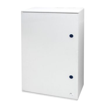 Watertight boards in polyester with blank door fitted with lock - Grey RAL 7035