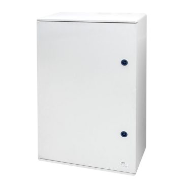 Quadros estanques em poliéster com porta cega equipada com fechadura - Cinza RAL 7035