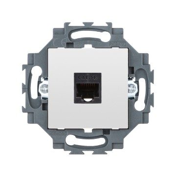  PRESA DATI RJ45 - 4 COPPIE - CATEGORIA 5e - UTP - TOOLLESS - DAHLIA - BIANCO