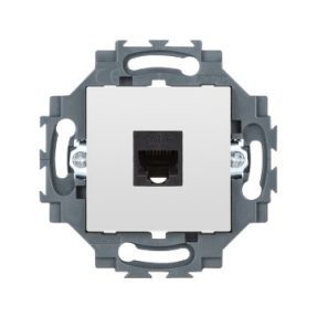 PRIZĂ RJ45 - 4 PERECHI - CATEGORIA 6 - UTP - FĂRĂ UNELTE - 2 MODULE - ALB - DAHLIA