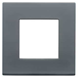 PLACA DAHLIA - TECNOPOLÍMERO - 1 MÓDULOS - GRIS OSCURO