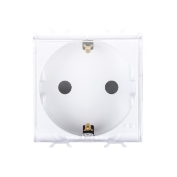 Prise standard allemand avec couvercle IP40 - 250 V ca Prise standard allemand avec couvercle IP40 - 250 V ca
