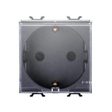 Tomada norma espanhola com tampa IP40 - 250V ac Tomada norma espanhola com tampa IP40 - 250V ac