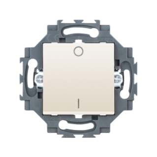 AUSSCHALTER 2P 250V ac - STECKKLEMMEN - 10AX - BELEUCHTET - NEUTRALER - CREMEWEISS - DAHLIA