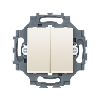 SERIENSHALTER 1P 250V ac - STECKKLEMMEN - 10 AX - NEUTRALER - CREMEWEISS - DAHLIA