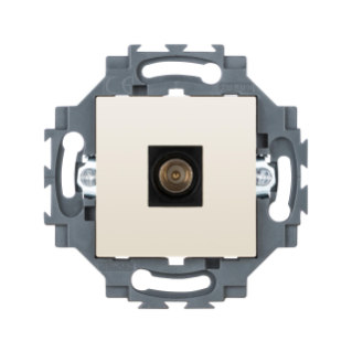 TV DOSE KLASSE A - IEC STECKER 9,5 MM - DIREKT - 2 MODULE - CREMEWEISS - DAHLIA