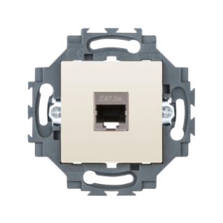 DATENDOSE RJ45 - 4 PAARE - KATEGORIE 5e - FTP - WERKZEUGLOS - CREMEWEISS - DAHLIA