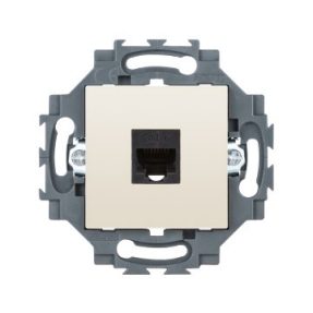 PRIZĂ RJ45 - 4 PERECHI - CATEGORIA 6 - UTP - FĂRĂ UNELTE - 2 MODULE - IVORY - DAHLIA