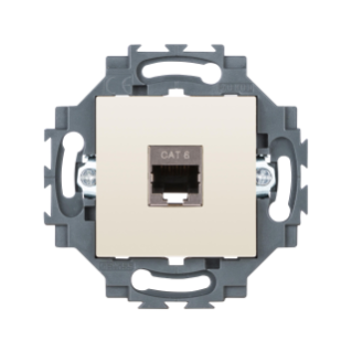 DATENDOSE RJ45 - 4 PAARE - KATEGORIE 6 - FTP - WERKZEUGLOS - CREMEWEISS - DAHLIA