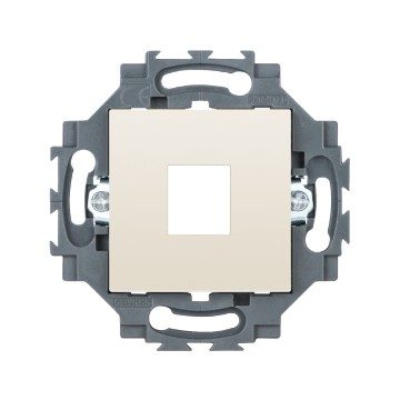  LEERGEHÄUSE FÜR RJ45 ANSCHLUSSDOSEN- AMP/KEYSTON JACK - CREMEWEISS - DAHLIA