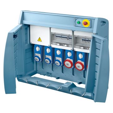 Q- BOX6 - Quadros de distribuição com tomadas interbloqueadas SBF e alimentação através de ficha fixa - IP55