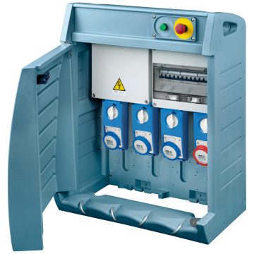 Q- BOX4 - Quadros de distribuição com tomadas interbloqueadas SBF e alimentação através de ficha fixa - IP55