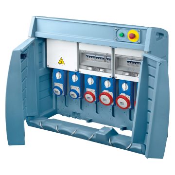 Q- BOX6 - Quadros de distribuição com tomadas interbloqueadas SBF e alimentação através de régua de terminais - IP55