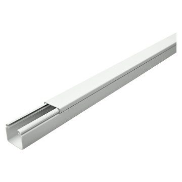  NF - INSTALLATIONKANALE AUS PVC - MIT OBERTEIL - LÄNGE 2M - 25x25 - WEISS RAL9010