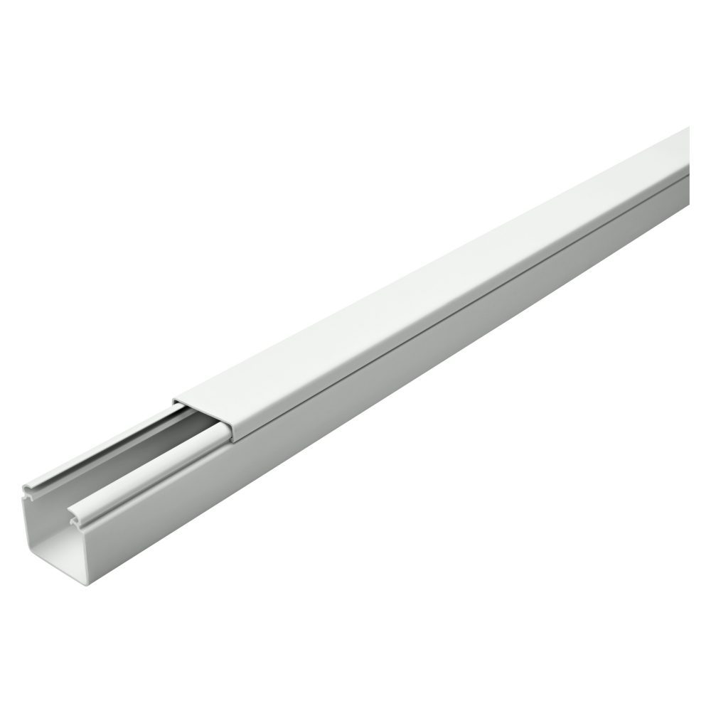  nf - installationkanale aus pvc - mit oberteil - länge 2m - 30x30 - weiss ral9010