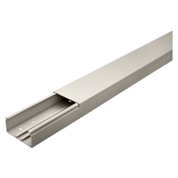  FB - GERÄTEEINBAUKANÄLE AUS PVC - MIT OBERTEIL - LÄNGE 2M - 60x200 - GRAU RAL 7035