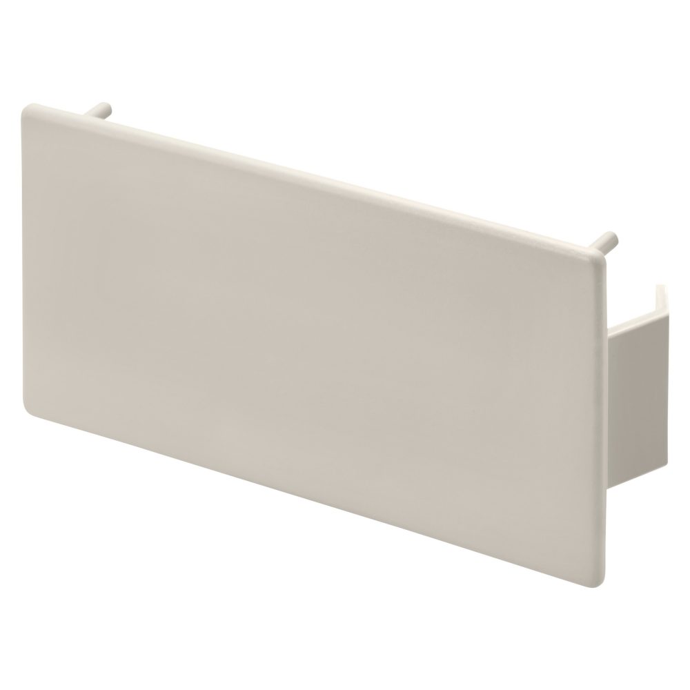 fb - geräteeinbaukanäle aus pvc - endstück - 100x230 - grau ral7035