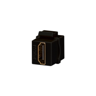 HDMI COUPLER - KEYSTONE JACK - FEMALE/FEMALE - BLACK