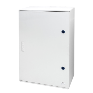 COFFRET EN POLYESTER À PORTE PLEINE AVEC SERRURE - 800X1060X350 - IP66 - GRIS RAL 7035