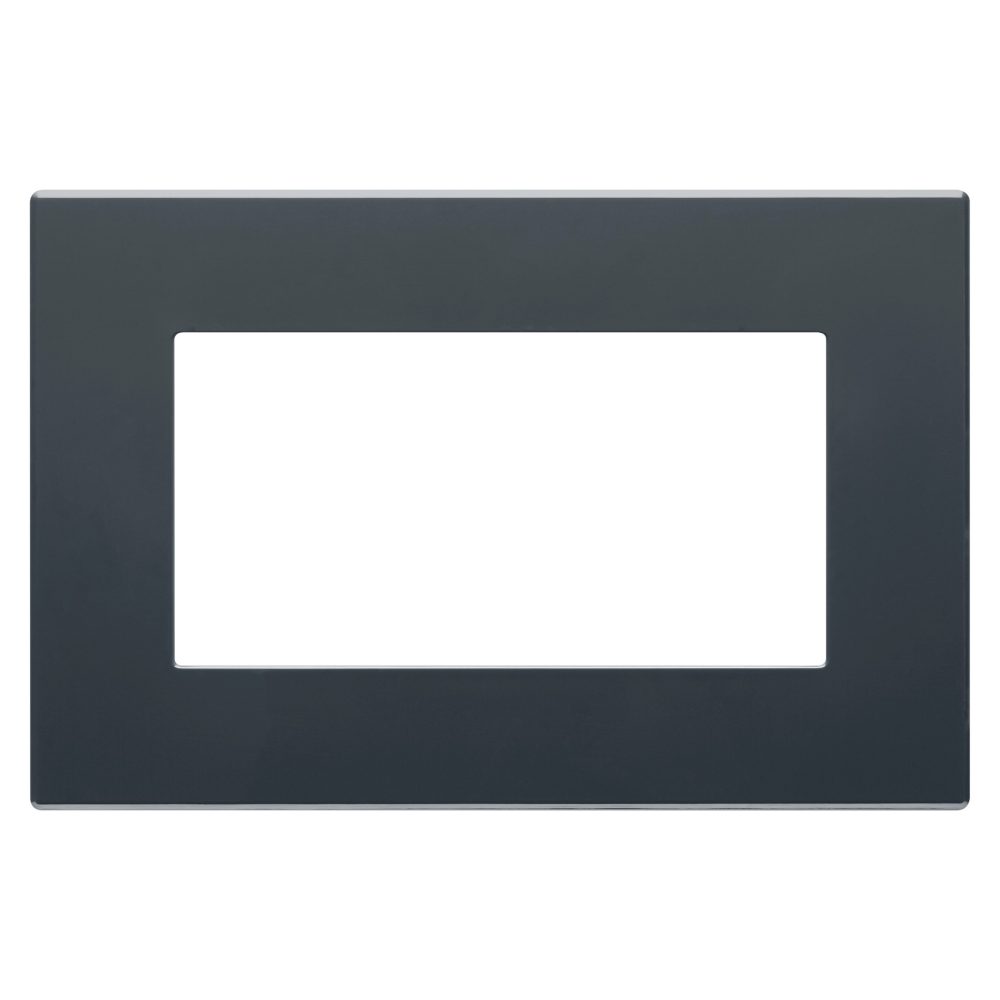  plaque dahlia - en technopolymère - double - gris anthracite