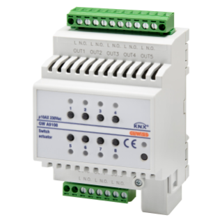 SWITCH ACTUATOR - 8 CHANNELS - 10AX - KNX - IP20 - 4 MODULES - DIN RAIL MOUNTING