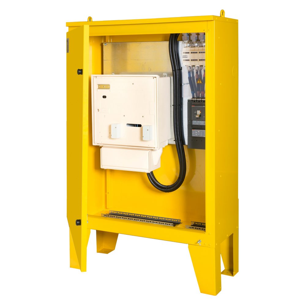  armoire de branchement tarif jaune - 4p 250a - 60 à 150 kva - différentiel réglable - platine s19 - sans compteur - ip44