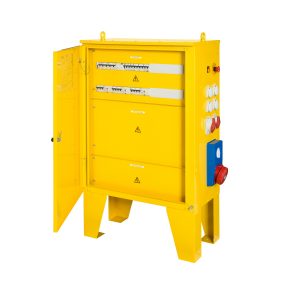 armoire d'alimentation - 4p 125a - 80 kva - 4 pc 2p+t 230v 16a + 1 pc 3p+t 400v 16a iec + 1 pc 3p+t 400v 32a iec + 1 pc 3p+t 400v 63a iec - ip44