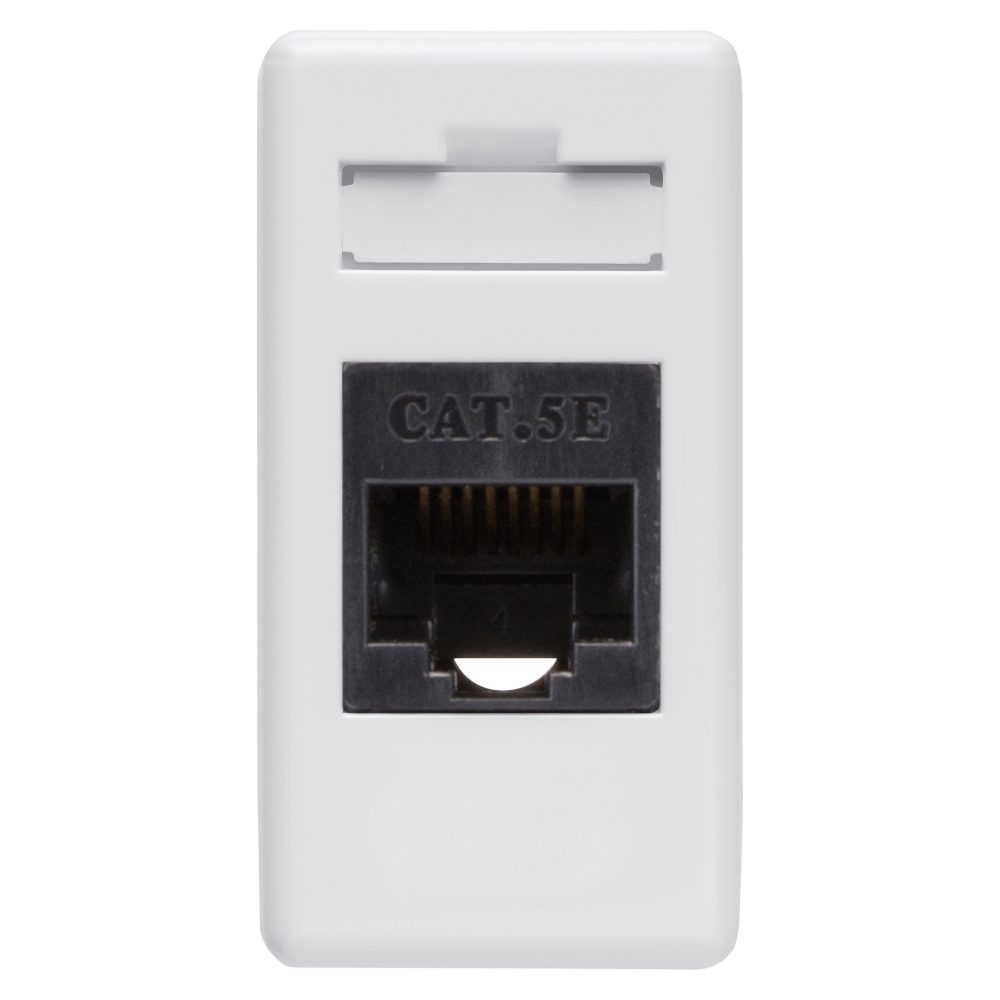  rj45 connector - 4 pair - category 5e - utp - toolless - 1 module - system white