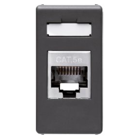 datendose rj45 - 4 paare - kategorie 5e - ftp - werkzeuglos - 1 modul - system white