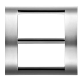 playbus plate - in metallised technopolymer - glossy finish - 8 gang (4+4 overlapping) - soft chrome - playbus
