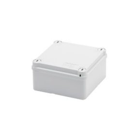 BOÎTE DE DÉRIVATION AVEC COUVERCLE BAS ET VIS À 1/4 DE TOUR - IP55 - DIMENSIONS INTERNES 100X100X50 - PAROIS LISSES