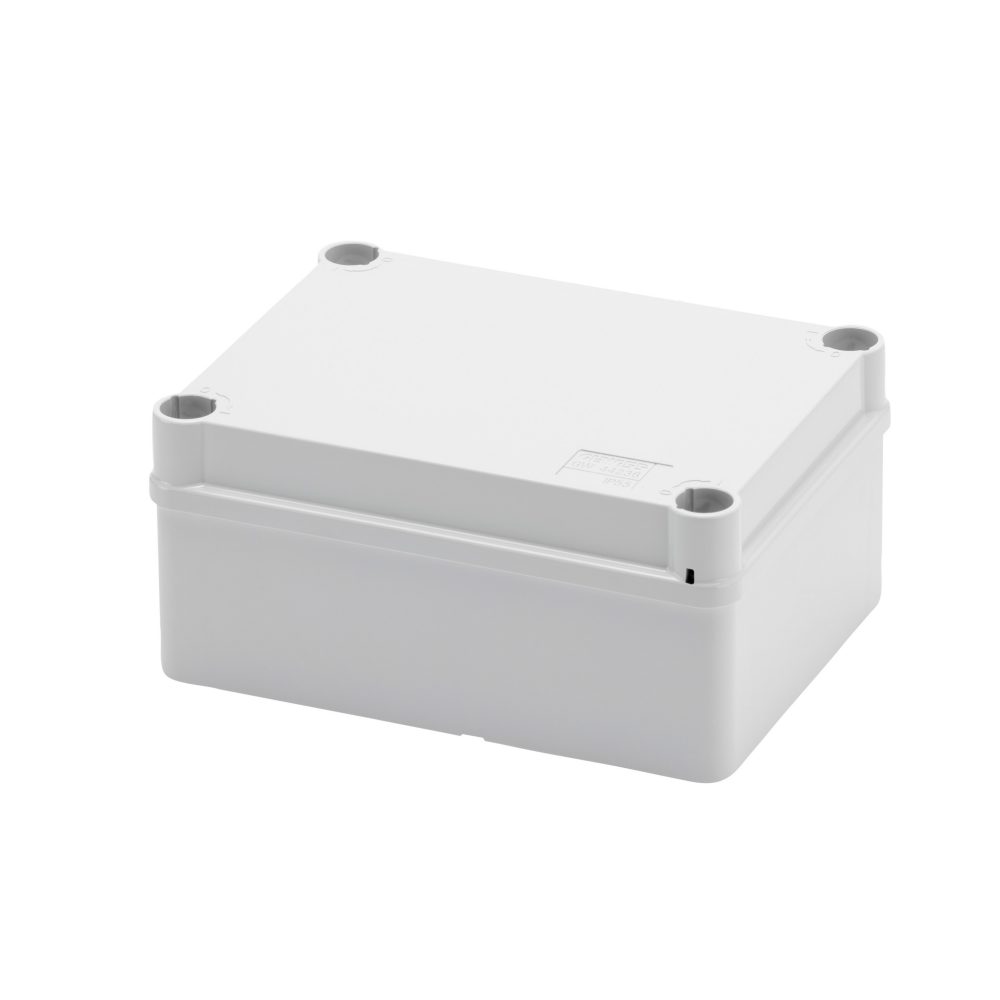  cassetta di derivazione con coperchio basso e viti a 1/4 di giro - ip55 - dimensioni interne 150x110x70 - pareti lisce - grigio ral 7035