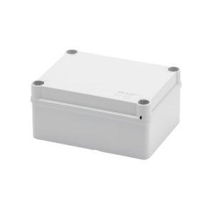 BOÎTE DE DÉRIVATION AVEC COUVERCLE BAS ET VIS À 1/4 DE TOUR - IP55 - DIMENSIONS INTERNES 150X110X70 - PAROIS LISSES