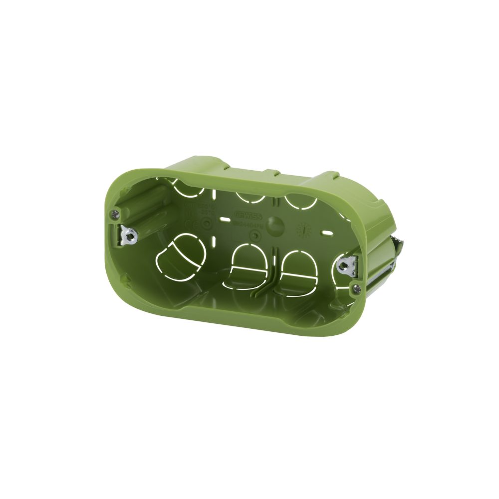  green wall - high capacity rectangular box - 4 gang - dimensions 133x73x50 - halogen free