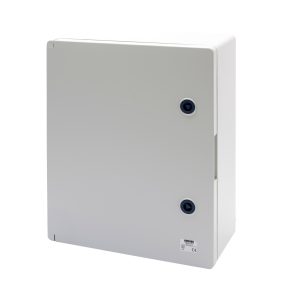 WATERTIGHT BOARD WITH BLANK DOOR FITTED WITH LOCK - GWPLAST 120 - 316X396X160 - IP55 - GREY RAL 7035
