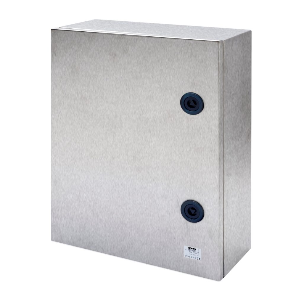  cuadro de acero inox satinado con puerta ciega y cerradura 310x425x160 - ip55